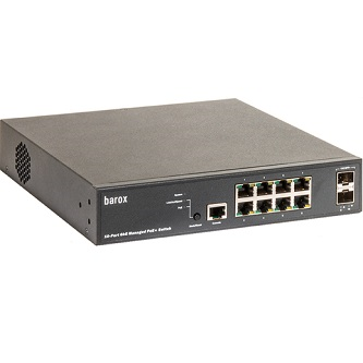 RY-LGSP28-10 Switch,19",DMS,GE:8xPoEat+1/10GE:SFP+