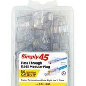 S45-1501 Cat5e PassThru RJ45 blue 50pc