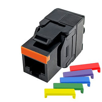 S45-3500B Cat5e Blk Keystone Toolless-1ea/Bag