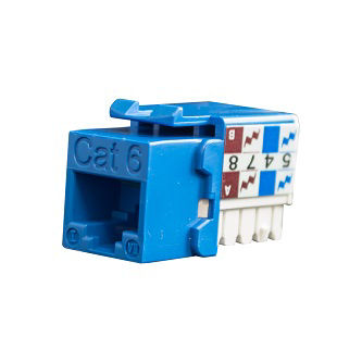 S45-3690BL Cat6 Blue 110 Keystone-1ea/bag