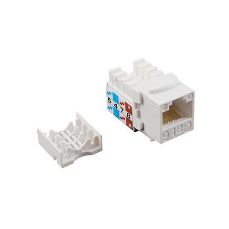 S45-3690W Cat6 White 110 Keystone-1ea/bag