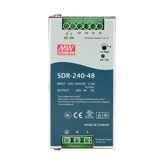 SDR-240-48 DIN RAIL IND POWER SUPPLY 240W 48VDC