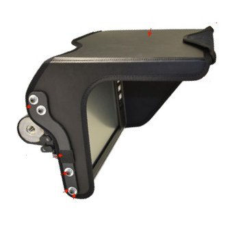 SG-VC70-VISR1-01 VC70 Sun Visor mountable w/cut out wing VC70 SUN VISOR MOUNTABLE W/CUT OUT WING VC70 - Sun Visor - Mountable with cut out wing on right side of VC70 - includes drop-down screen cover - Attaches to VC70 using screws VC70, SUN VISOR MOUNTABLE W/CUT OUT WING