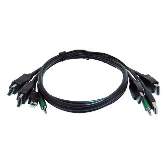 SKVMCBL-2DP-06TAA Secure KVM Cable Each end 1 USB 2 DP 6FT