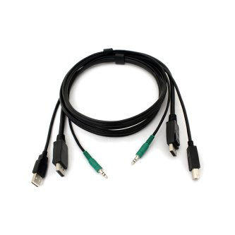 SKVMCBL-DP-06 DP KVM CABLE USB A-B 3.5MM AUD 6FT