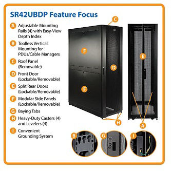 SR42UBDP 42U RACK ENCLOSURE SERVER CABINET DEEP