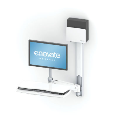 T-9N-00-00 e997 Standard Wall Arm (997 Arm and Wall Mount System) Enovate Arms Enovate 997 Arm & Wall Mount System e997 with 42" Track, Standard Keyboard, CPU Bracket and Magnetically Adjustable Keyboard Holder