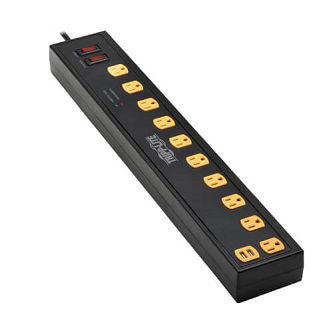 TLP1010USB 10-Outlet Surge Protector with Swivel Li