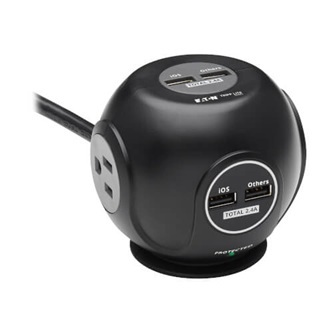 TLP36USB SURGE 3-OUTLET 4 USB 6FT CORD