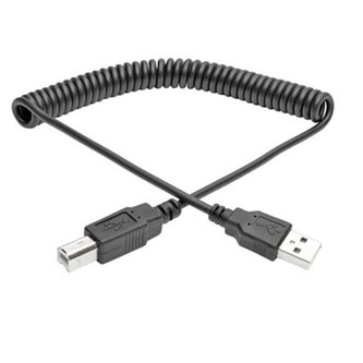 U022-010-COIL 10FT USB 2.0 HI-S AB COILED CB