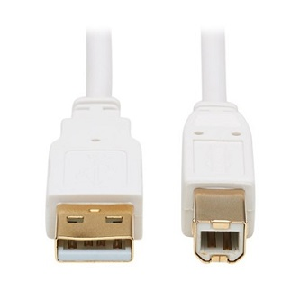 U022AB-006-WH USB-A USB-B ANTIBACTERIAL 6FT