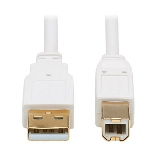 U022AB-010-WH USB-A USB-B ANTIBACTERIAL 10FT