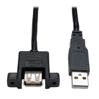 U024-06N-PM 6 Inch Panel Mount USB 2.0 Ext