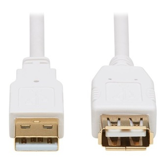 U024AB-006-WH USB-A ANTIBACTERIAL M/F 6FT
