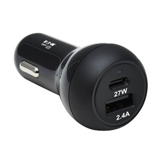 U280-C02-39W-1B USB CAR CHARGER DUAL-PORT 39W