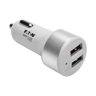 U280-C02-S-QC3 Dual USB Car Charger w/ Quick