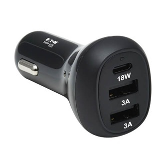 U280-C03-36W-1B USB CAR CHARGER 3-PORT 36W