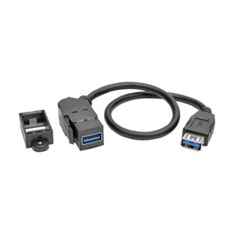 U325-001-KPA-BK USB 3.0 Keystone Panel Mount C