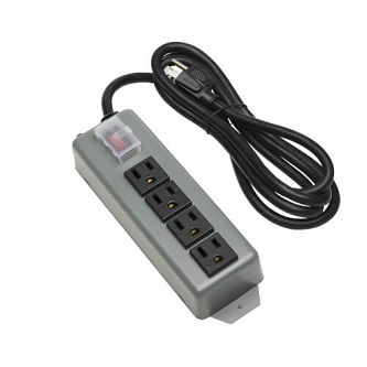 UL603CB-6 Industrial Power Strip, 4-Outlet, 6"cord