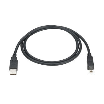 USB05-0003 USB 2.0 CABLE TYPE A M-TYPE B M BK 3FT