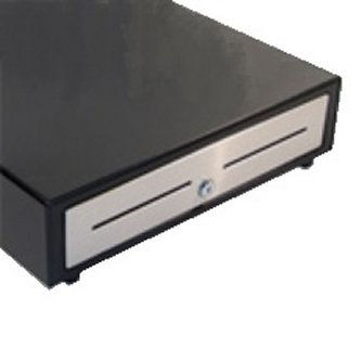 VBS320-BL1616-B10 Vasario Cash Drawer (Steel Front with Dual Media Slots, 320 MultiPRO Interface and 16 Inch x 16 Inch and Special 5 Bill x 8 Coin Till) - Color: Black APG VASARIO C-DRWR MULTI 24V (REQ.CBL)8 C STNLS BL APG, VASARIO SERIES, STANDARD-DUTY CASH DRAWER, MULTIPRO 24V, BLACK, ST STEEL FRONT, 16X16, DUAL MEDIA SLOTS, ADJUSTABLE 5 BILL 8 COIN TILL, REQ CABLE   VASARIO:STEEL FRONT,BLACK BODYSPECIAL 5 APG Vasario Cash Drawers VASARIO:STEEL FRONT,BLACK BODY SPECIAL 5 BILL X 8 COIN TILL