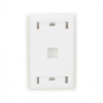 WPT458 KEYSTONE WALLPLATE SINGLE-GANG 1PT WH