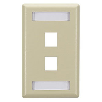 WPT460 KEYSTONE WALLPLATE SINGLE-GANG 2PT IV