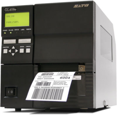 WWGL08041 GL408e Direct Thermal-Thermal Transfer Printer (203 dpi, 4.1 Inch Print Width, Serial, Parallel, USB and Ethernet Interfaces) SATO GL408E 4.1in 203DPI ETH W/PAR/SER/USB GL408E DT/TT 203DPI 4.09IN 32MB 8MB ENET/PAR/SER/USB 2.0 SATO, GL408e, PRINTER, 4.1IN,  203 DPI, ETHERNET,WITH PARALLEL,SERIAL,USB SATO, GL408e, PRINTER, 4.1IN,  203 DPI, ETHERNET, PARALLEL, SERIAL, USB INTERFACE, DT/TT SATO, GL408E, PRINTER, 4.1IN, 203DPI, 10IPS, ETHERNET/PARALLEL/SERIAL/USB INTERFACE, DT/TT  GL408E PRTR,203 DPI,ETHERNET,SER,PAR,USB SATO GLe Series Printers GL408E PRTR,203 DPI,ETHERNET, SER,PAR,USB I/F GL408E ENHANCED ENET