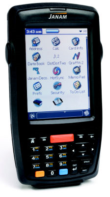 XP30N-0NCLYC00 PDA PALM OS NO SCANNER NUMERIC 32MB/64MB XP30 Wireless Mobile Computer (PDA, PALM OS, No Scanner, Numeric, 32MB/64MB) Janam XP Mobile Comp. PDA PALM OS NO SCANNER NUMERIC32MB/64MB JANAM, XP30N, RUGGED PDA, PALM OS 5.4.9, 32MB/64MB, NUMERIC KEYPAD, NO SCANNER, 240X320 QVGA COLOR DISPLAY, FREESCALE MX21-266MHZ PROCESSOR XP30 Wireless Mobile Computer (PDA, PALM OS, No Scanner, Numeric, 32MB"64MB) Rugged PDA: Palm OS 5.4.9, 32MB/64MB, numeric keypad