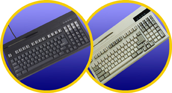 K2724U K2724, POS Keyboard (104 key, Compact, USB, MSR with Tracks 1 and 2, 21 Relegendable Keys and 9-Pin B/C Port) - Color: Black